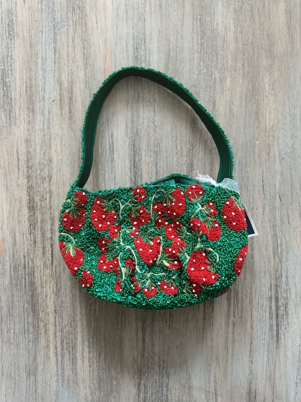 Made in India Beaded Strawberry Handbag